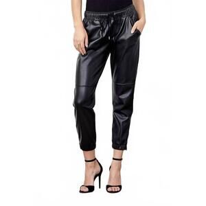 NEW DAVID LERNER vegan ankle zip jogger in black